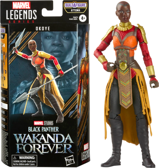 Black Panther 2: Wakanda Forever - Okoye Marvel Legends 6” Scale Action Figure (Attuma Build-A-Figure)