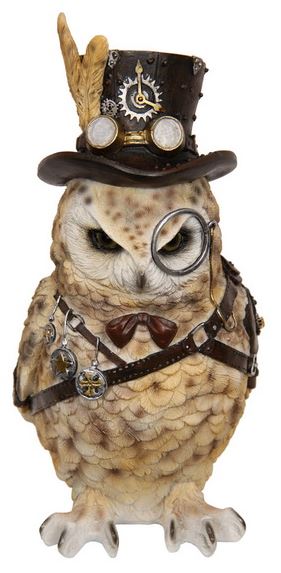 24cm Steampunk Owl 2 Asstd