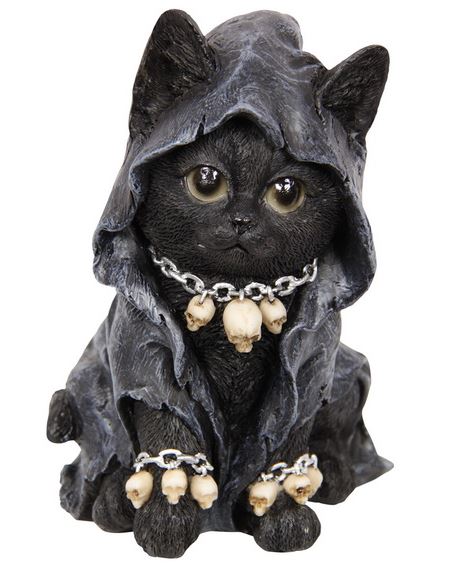 16cm Gothic Cat Witch