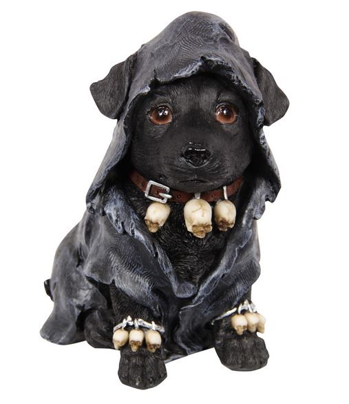 18cm Gothic Dog Witch