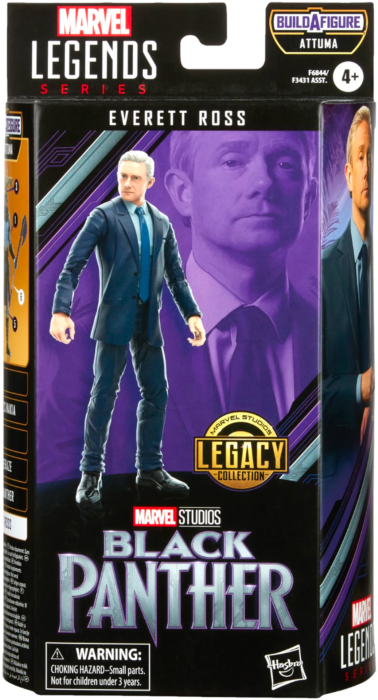 Black Panther (2018) - Everett Ross Marvel Legends Legacy Collection 6” Scale Action Figure (Attuma Build-A-Figure)
