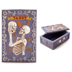 Antique Purple Skeleton Tarot Box
