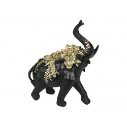 Black and Gold Elephant Floral design