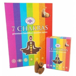 Green Tree 7 Chakra back flow cone