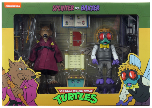 Teenage Mutant Ninja Turtles (TV 1987) - Splinter & Baxter Stockman 7" Action Figure 2-pack