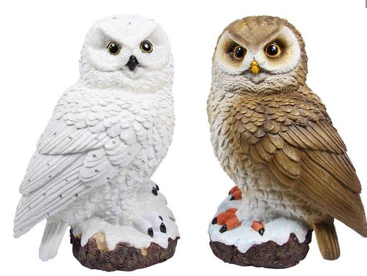 26cm Realistic Owl on Base