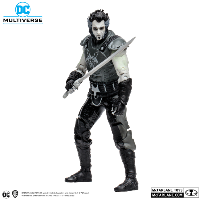 Batman: Arkham City - Ra's Al Ghul (Black & White Variant) DC Multiverse Gold Label 7” Scale Action Figure (Solomon Grundy Build-A-Figure)