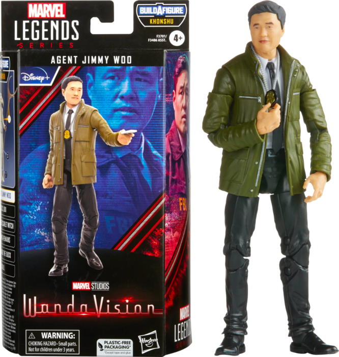 WandaVision - Agent Jimmy Woo Marvel Legends 6” Scale Action Figure (Khonshu Build-A-Figure)