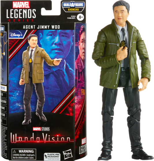 WandaVision - Agent Jimmy Woo Marvel Legends 6” Scale Action Figure (Khonshu Build-A-Figure)