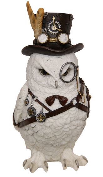 24cm Steampunk Owl 2 Asstd